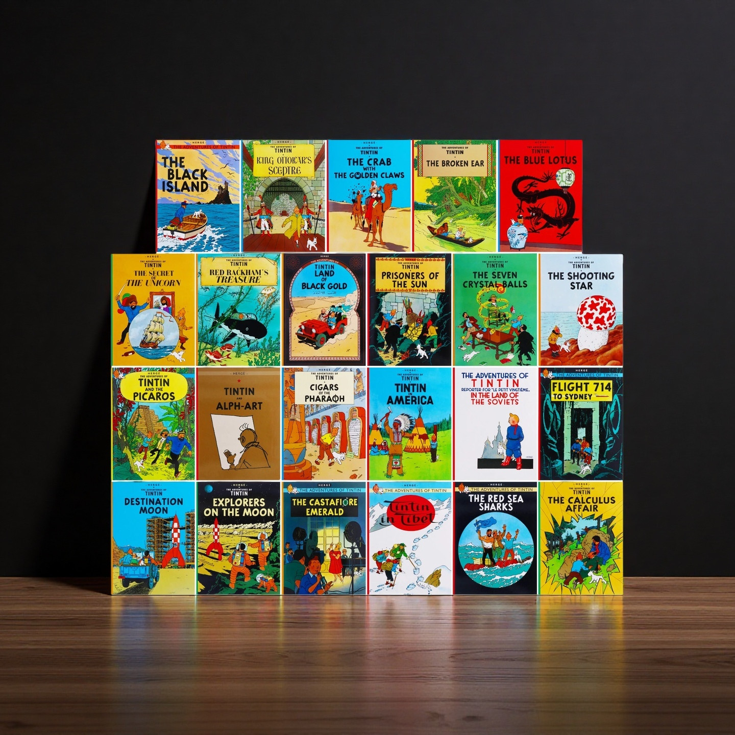 The Adventures of Tintin – 23-Book Complete Collection Box Set, Full Edition
