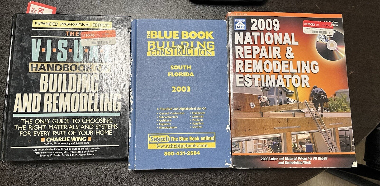 Lot Of 3 Book Building, Construction & Remodeling