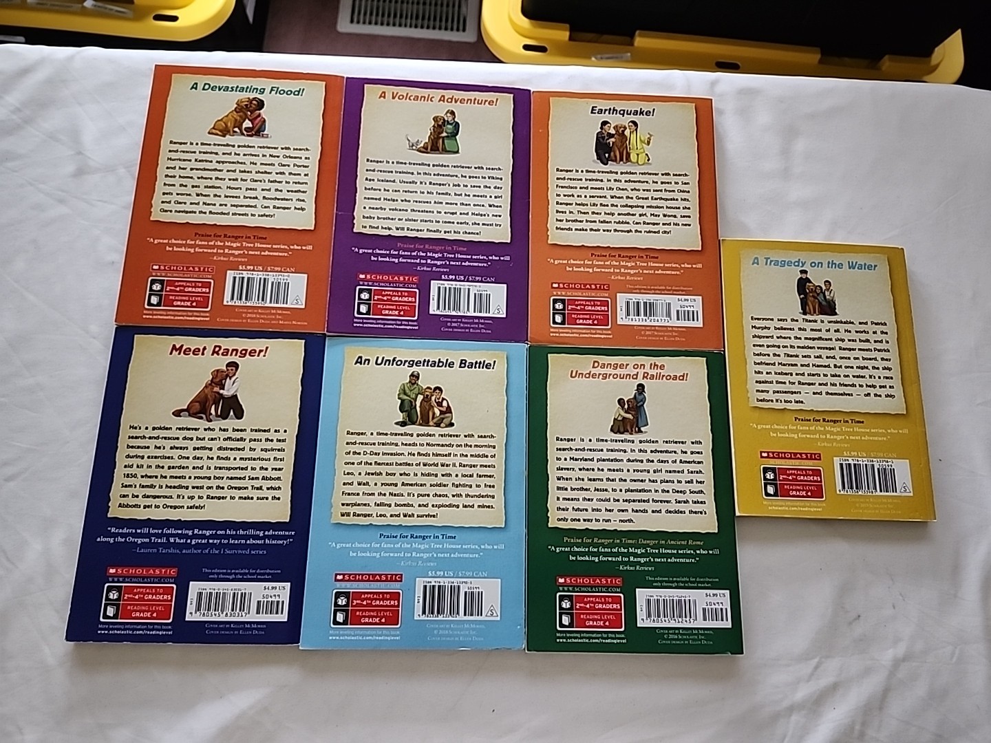 Lot Of 7 Ranger in Time Series Kate Messner Dog Time Travel History